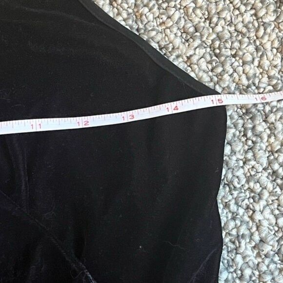 Express Black Velvet Strappy Faux Wrap Cami Tank Top Size Small - Picture 7 of 9